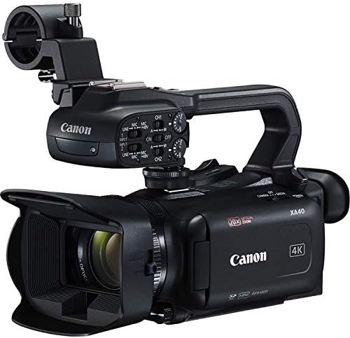 Canon 3666C002 XA40 4K Camcorder Advanced Bundle (Renewed)