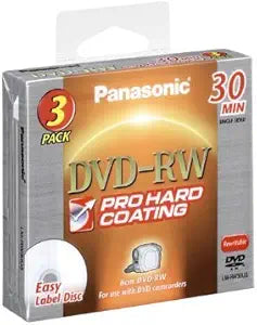 Panasonic LM-RW30U3 DVD-RW Mini Disc 3-Pack - Rewritable Camcorder Media — main product image