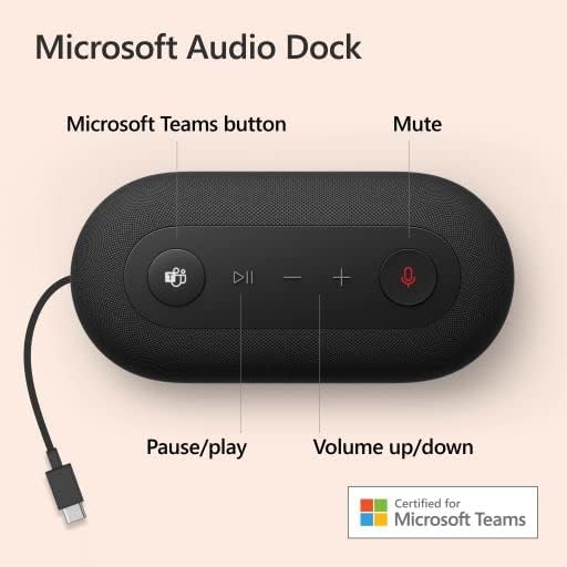 Microsoft IVF-00001 Audio Dock Speakerphone USB-C Hub