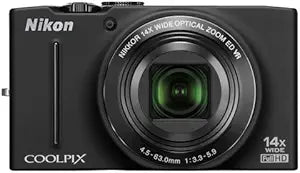 Nikon VNA141E1 Coolpix S9200 16MP Digital Camera Black — main product image