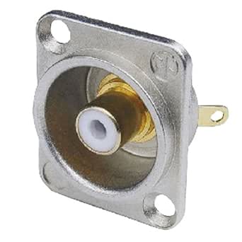 Neutrik RCA Audio/Video Connector White Gold-Plated NF2D-9