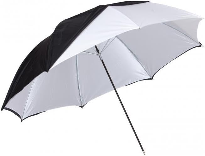 Westcott 2016 45" White Satin Black Cover Umbrella