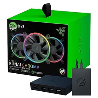 Razer Kunai Hydraulic 120MM aRGB Fans Bundle with Controllers