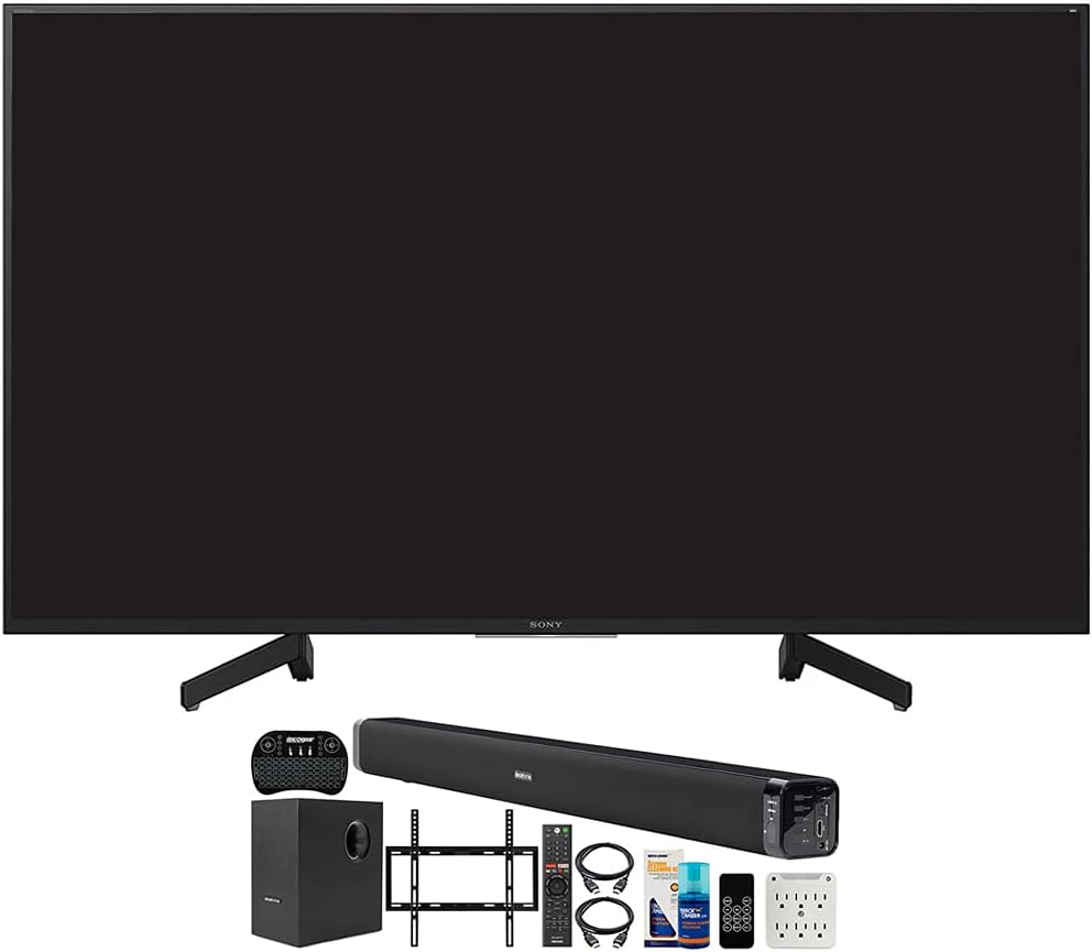 Sony XBR-49X800G 49-Inch 4K UHD Smart TV Bundle