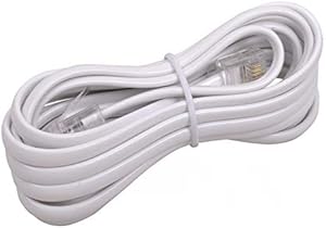 RCA 7 Ft White Modular Phone Cord — main product image