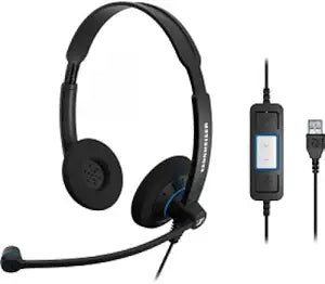 Sennheiser SC60 USB CTRL UC Headset - Noise Canceling