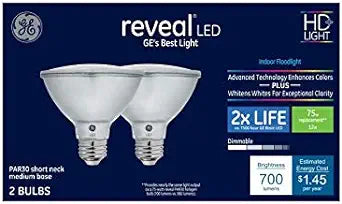 GE 45106 Reveal 75W Equivalent LED PAR30 Bulb 2-Pack