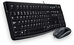 Logitech MK120 Corded Keyboard and Mouse Combo (Renewed)