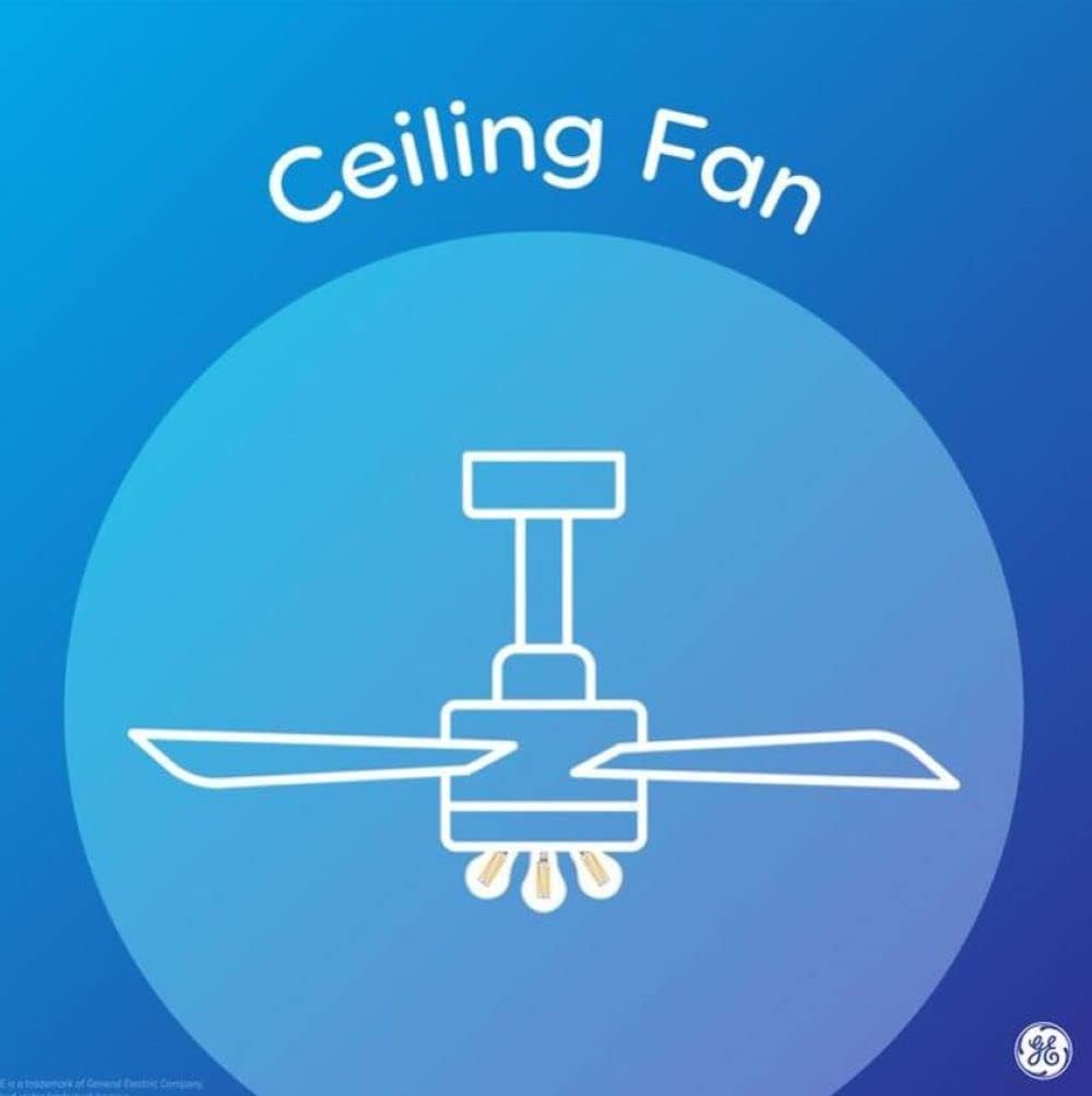 GE 31339 Refresh LED 40W Ceiling Fan Bulbs, 2-Pack