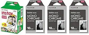 Fujifilm PV17IC048 Instax Mini Film 4-Pack Bundle