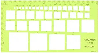 Westcott 1440839 Square Geometric Template 4x7 Inches — main product image