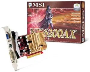 MSI NX6200AX-TD128LF GeForce 6200AX 128MB AGP Graphics Card
