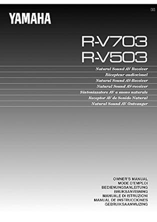 Misc R-V703 Yamaha Receiver Owners Instruction Manual — main product image