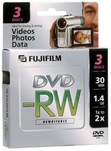 Fujifilm 25302553 1.4GB Camcorder DVD-RW 3-Pack