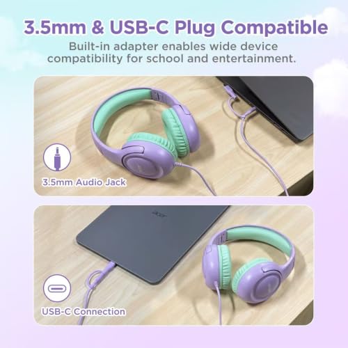 Acer HK03 Kids Volume-Limiting Wired Over-Ear Headphones — main product image