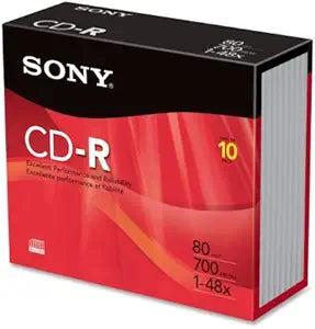 Sony 10CDQ80R CD-R Discs 700MB 48x