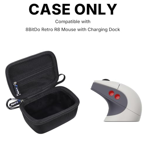 worfty Hard Carrying Case for 8BitDo Retro R8 Mouse — main product image
