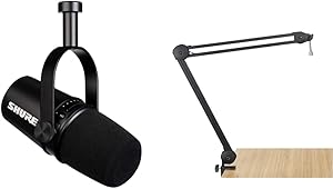 Shure MV7 USB XLR Dynamic Podcast Microphone Bundle