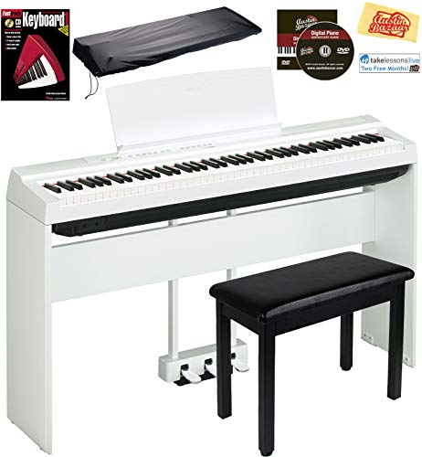 Yamaha AUS-P125WH-COMBO-PRO P-125 Digital Piano White Bundle — main product image