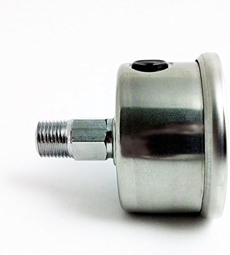 Marshall CW00100 Shock Proof Gauge - 0-100psi, White Face