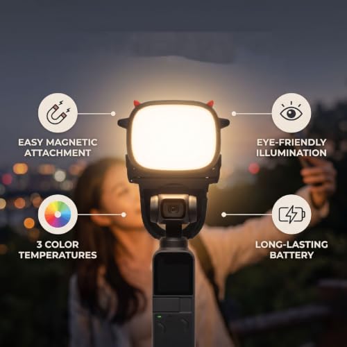 LICAEVEY Magnetic Mini Fill Light for Cameras and Gimbals — main product image