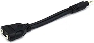 Monoprice 105614 7-Inch Stereo Male to Female Cable 2-Pack