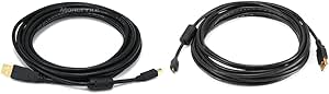 Monoprice USB 2.0 A to Mini-B & Micro Cable Combo 15ft