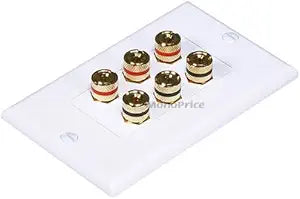 Monoprice Amazon 569-5-N Banana Binding Post Wall Plate