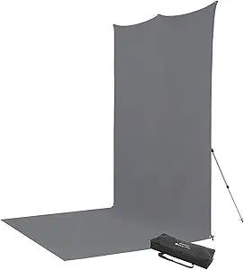 Westcott 8'x13' Neutral Gray Sweep X-Drop Pro Backdrop Kit