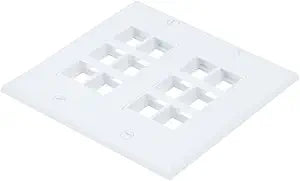 Monoprice 106837 2-Gang Keystone Wall Plate