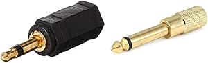Monoprice 107128 Audio Adapter Set - 3.5mm Mono Plug to Stereo Jack