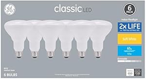 GE Classic 65W R30 LED Flood Light Bulbs 6-Pack