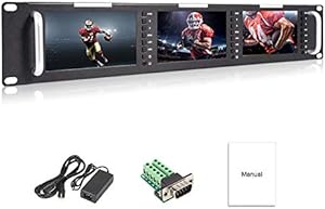 FEELWORLD T51 Triple 5" 2RU Rack Mount Monitor, 3G-SDI, HDMI