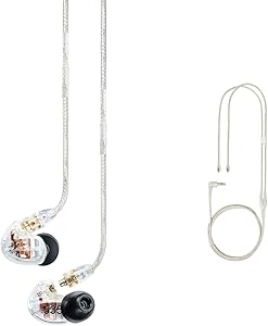 Shure SE535 Sound Isolating Earphones Clear & EAC64CL Cable — main product image