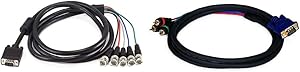 Monoprice VGA to 5 BNC RGB Video Cable - 6ft Monitor Connection