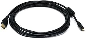 Monoprice 105454 10ft USB 2.0 A to Mini-B Cable 2-Pack