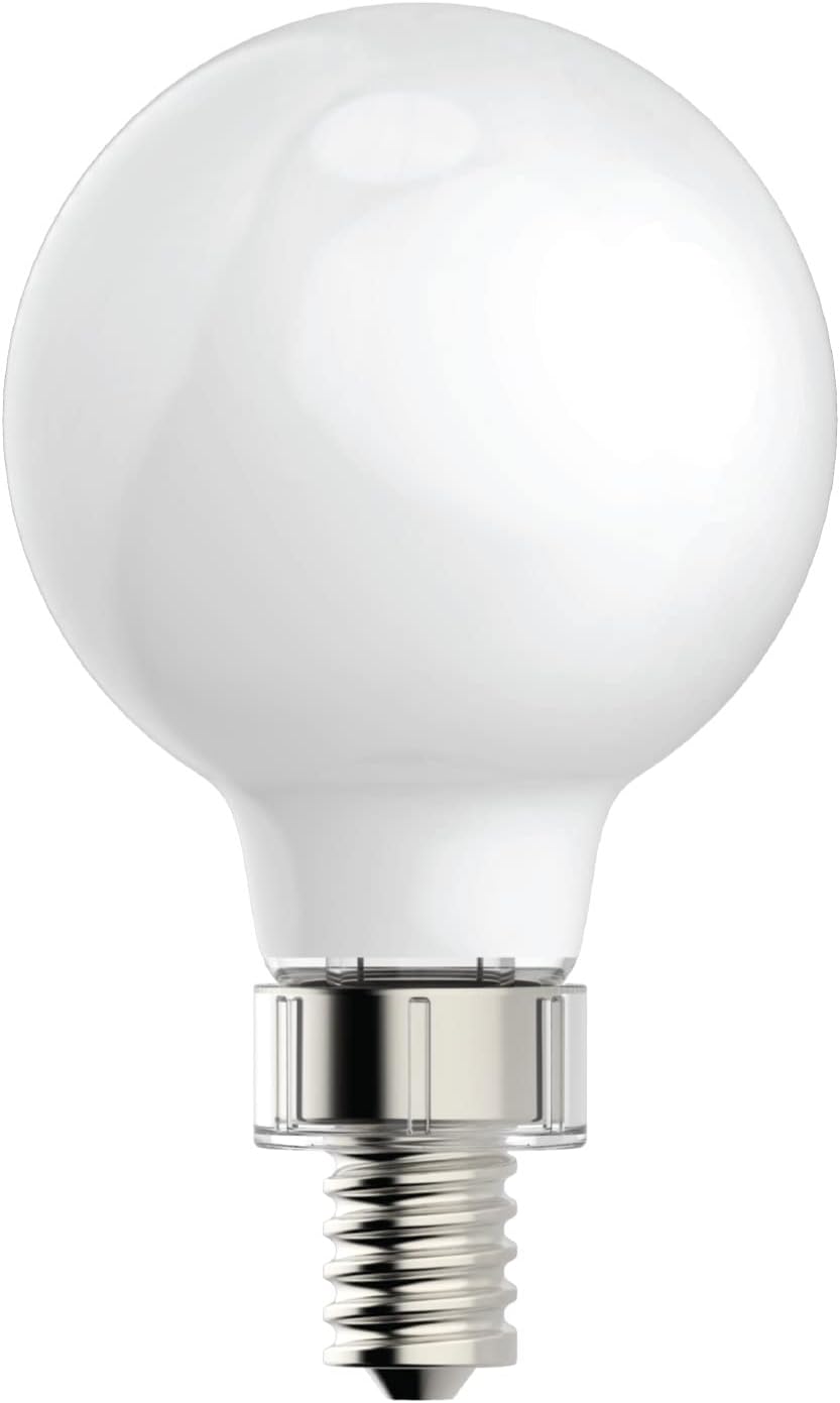 GE 31719 Relax 40W Soft White LED Globe Bulbs 2-Pack
