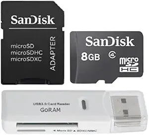 SanDisk 8GB MicroSD Card 120-Pack with Card Reader — main product image