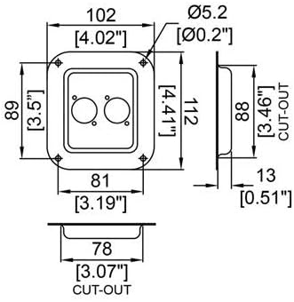 Penn-Elcom D0947Z Dish for 2 D-Series Connectors