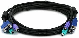 Monoprice 106170 6ft 3-in-1 SVGA KVM Cable