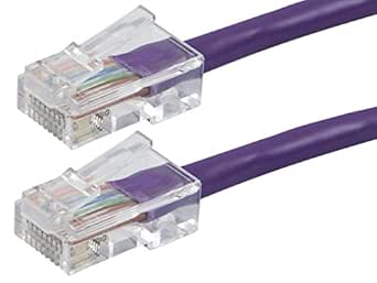 Monoprice 113108 Zeroboot Cat5e Ethernet Cable 2ft Purple