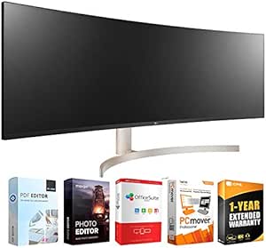 LG E9LG49WL95CW 49" UltraWide Dual QHD Curved Monitor Bundle