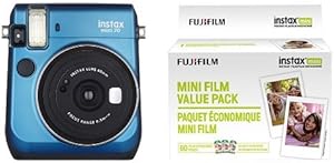 Fujifilm Instax Mini 70 Blue Camera + Film Pack