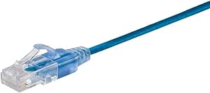 Monoprice SlimRun Cat6A Ethernet Cable 50ft Blue — main product image