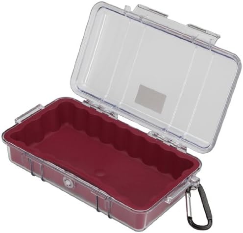 Pelican 1060-028 Raven Waterproof Micro Case Red/Clear