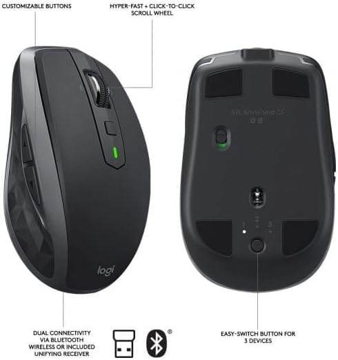 Logitech 910-005132 MX Anywhere 2S Wireless Mouse Renewed