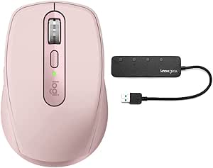 Logitech MX Anywhere 3 Rose Compact Mouse with USB Hub
