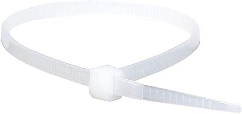 Monoprice 105762 Cable Tie 8 inch 40LBS White 100-Pack — main product image