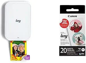 Canon IVY 2 White Mini Photo Printer w/Stickers