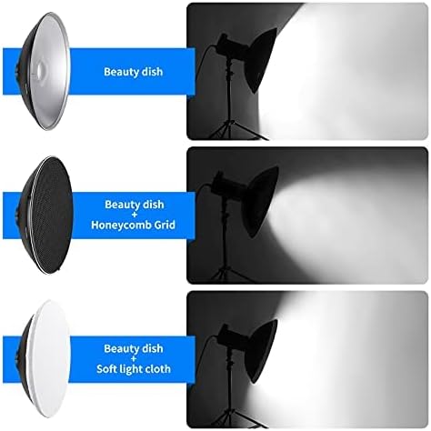 Neewer 10092757 21.6" Beauty Dish Bowens Mount Reflector - Honeycomb Grid & Diffuser